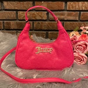 BNWT Juicy Couture Semi Charmed Coho Hot Pink Shoulder Bag